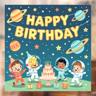 Happy birthday space theme