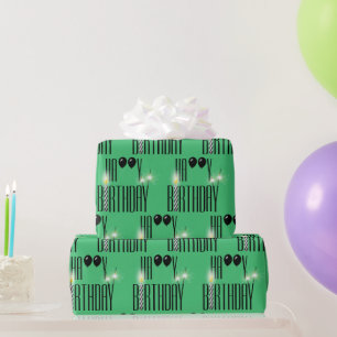 Happy Birthday Sparklers and Balloons Wrapping Paper