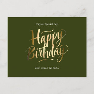 Happy Birthday Special Day Holiday Postcard