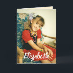 Happy Birthday special Granddaughter photo Card<br><div class="desc">Replace the photo on the front and the name. Add/replace the text inside Happy Birthday special Granddaughter. Inside designed in pink, purple and pale yellow. **If the white text on the front doesn't show up against your photo, click on personalize/personalise this template, scroll down then 'Click to customize further' to...</div>