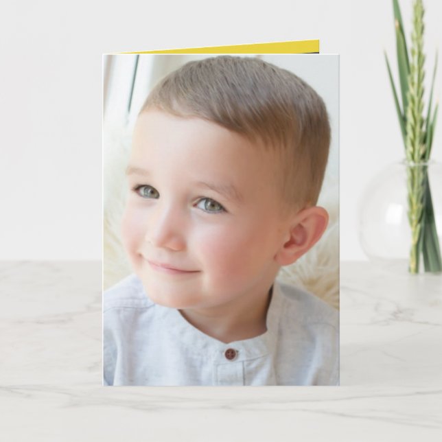 Happy Birthday special Grandson grey photo Card (Front)