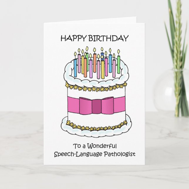 Happy Birthday Speech Language Pathologist Card (Front)