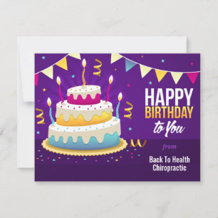 Happy Birthday Spine Candles Chiropractic Card