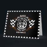 Happy Birthday Sports Car Racing Chequered Flag  Card<br><div class="desc">The Happy Birthday Sports Car Racing Chequered Flag Card is a vibrant and exciting greeting card designed specifically for car racing enthusiasts or anyone who loves the thrill of speed and competition. This card is perfect for celebrating birthdays in a unique and memorable way. Check out my greeting & holiday...</div>