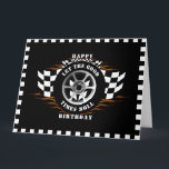 Happy Birthday Sports Car Racing Chequered Flag  Card<br><div class="desc">The Happy Birthday Sports Car Racing Chequered Flag Card is a vibrant and exciting greeting card designed specifically for car racing enthusiasts or anyone who loves the thrill of speed and competition. This card is perfect for celebrating birthdays in a unique and memorable way. Check out my greeting & holiday...</div>
