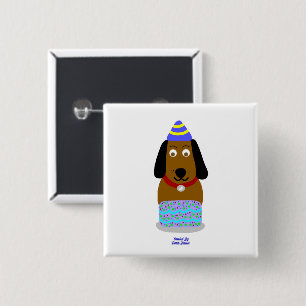 Happy Birthday Square Button