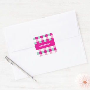 Happy Birthday Square Sticker