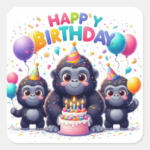 Happy Birthday Square Sticker