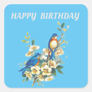 HAPPY BIRTHDAY  SQUARE STICKER
