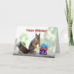 Happy Birthday Squirrel Card