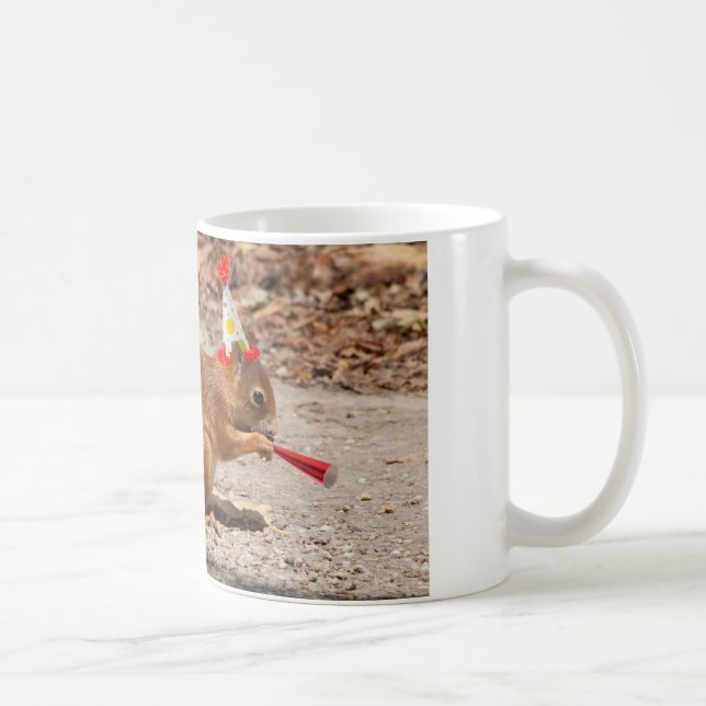 Happy Birthday Squirrel Coffee Mug (Right)