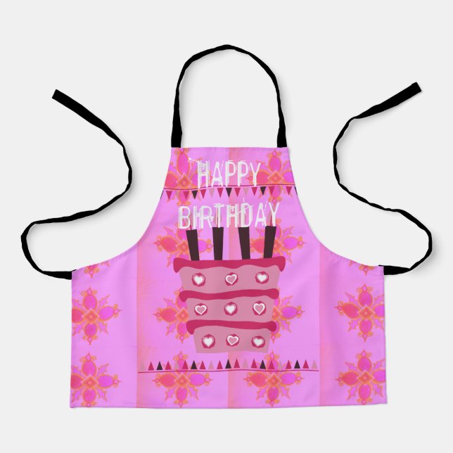 Happy Birthday Stay Blessed Apron (Front)