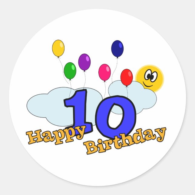 Happy Birthday Sticker (Front)