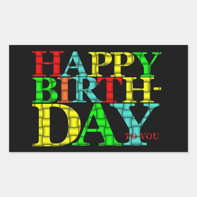 Happy Birthday Sticker (Front)