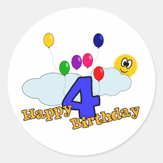 Happy Birthday Sticker (Front)