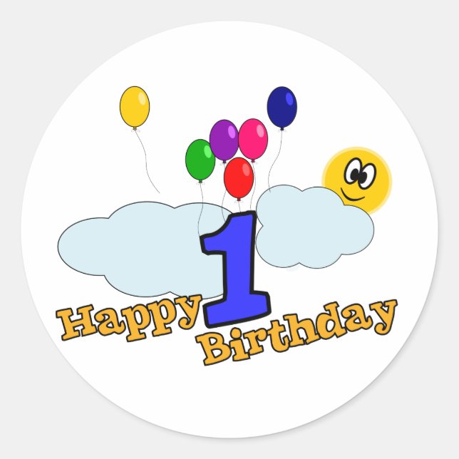 Happy Birthday Sticker (Front)