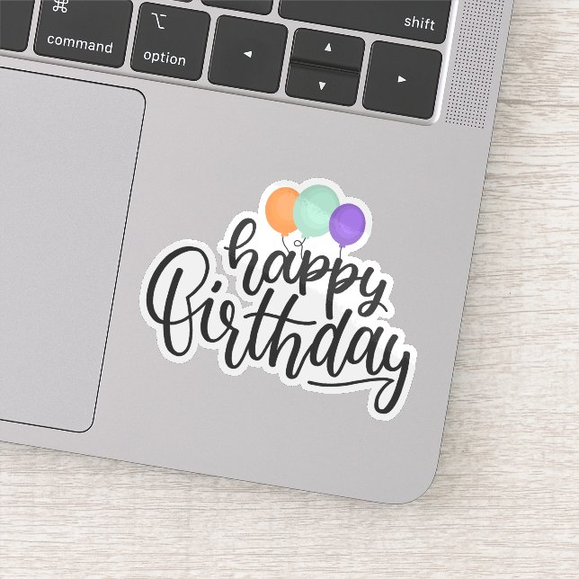 Happy birthday sticker (Detail)