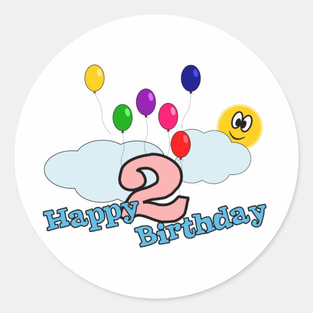 Happy Birthday Sticker (Front)
