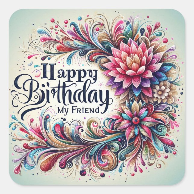 Happy Birthday sticker  (Front)