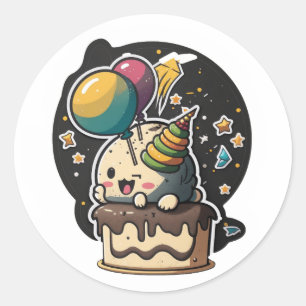 Happy Birthday" sticker! Classic Round Sticker