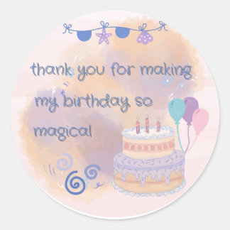 Happy Birthday Sticker – Party Favour & Gift Packa