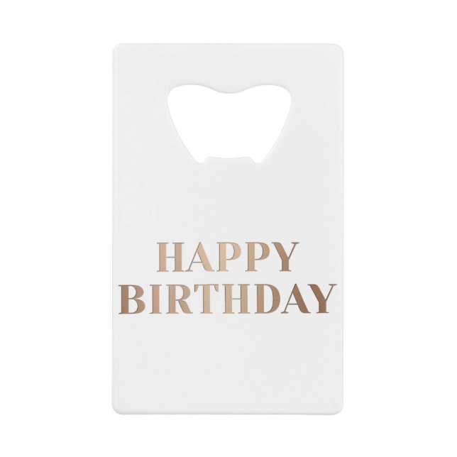 Happy birthday sticker typography in metallic (Front)