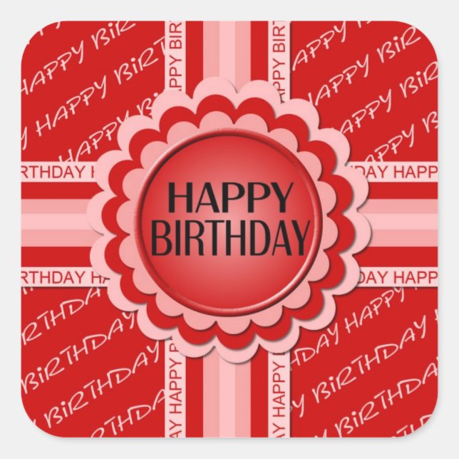 Happy Birthday Stickers (Front)