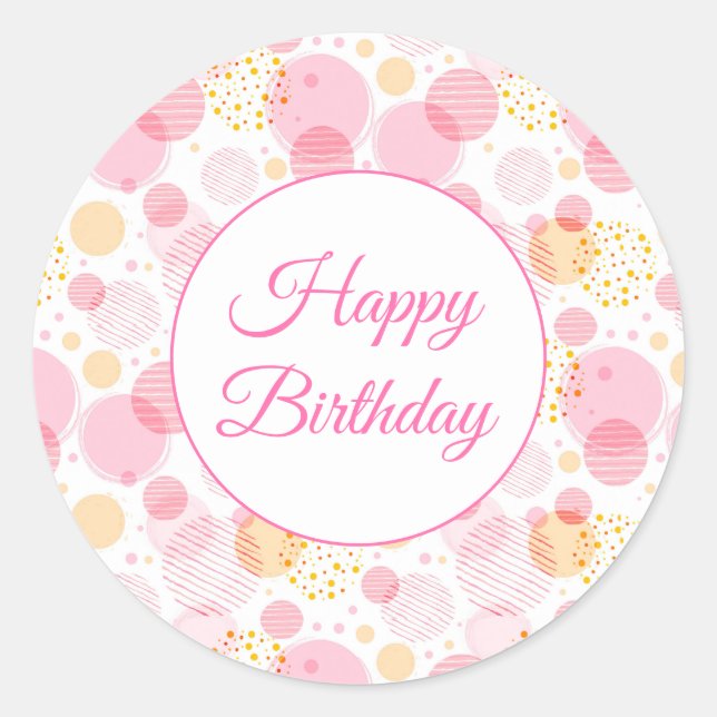 Happy Birthday Stickers (Front)