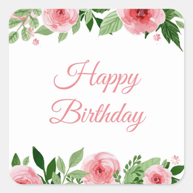 Happy Birthday Stickers (Front)