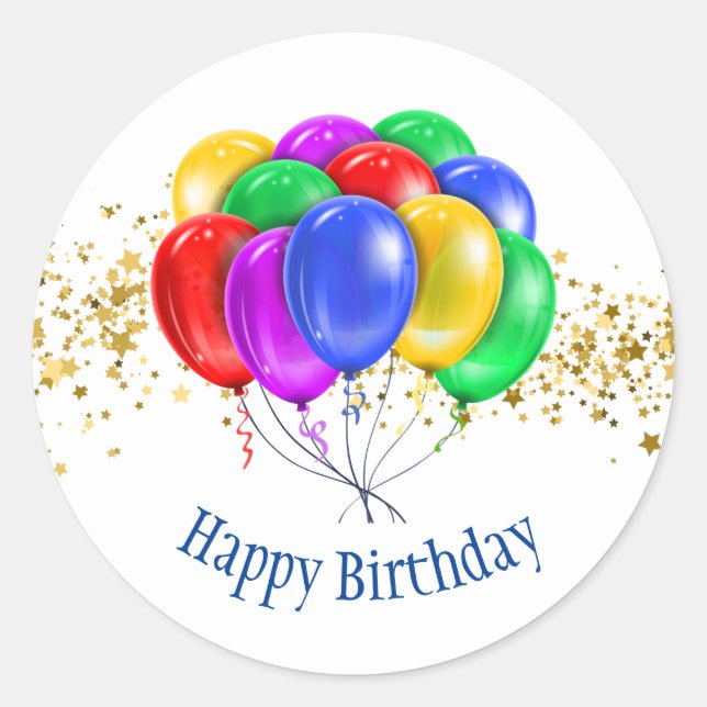 Happy Birthday Stickers (Front)