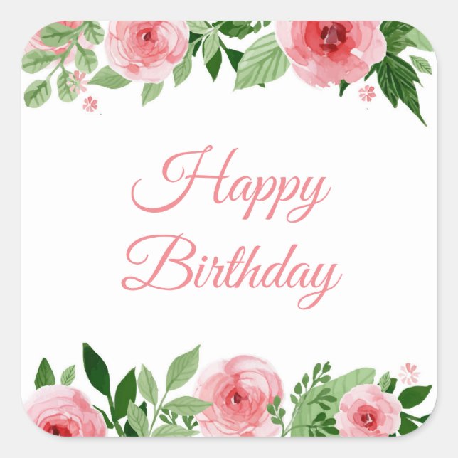 Happy Birthday Stickers (Front)