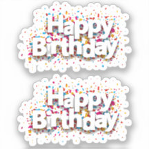 Happy Birthday Stickers