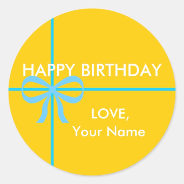 HAPPY BIRTHDAY STICKERS - Customised (Front)