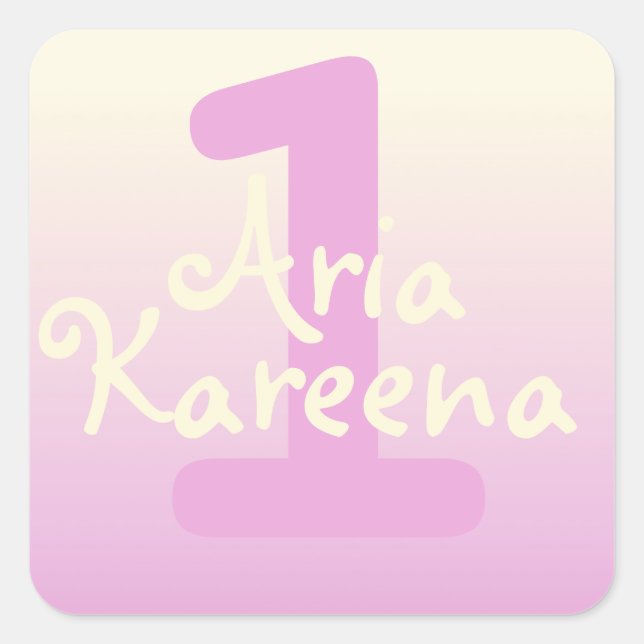 Happy Birthday Stickers ombré gold pink beige (Front)