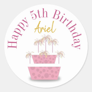 Happy birthday stickers personalised