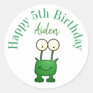 Happy birthday stickers personalised