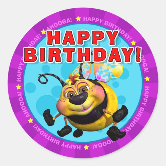 Happy Birthday! Stickers with BeeWee (Front)