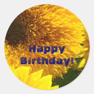 Happy Birthday! stickers Yellow Sunflowers