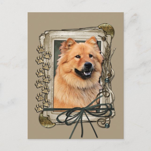 Happy Birthday - Stone Paws - Chow Chow - Cinny Postcard (Front)