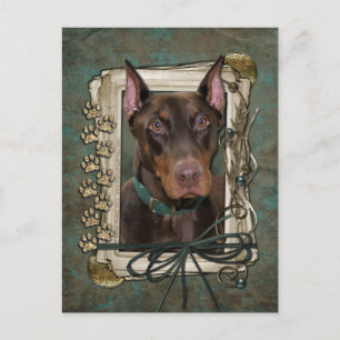 Happy Birthday - Stone Paws - Doberman - Rocky Postcard