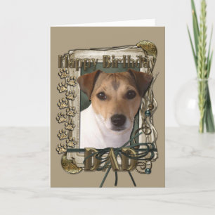 Happy Birthday - Stone Paws - Jack Russell - Dad Card