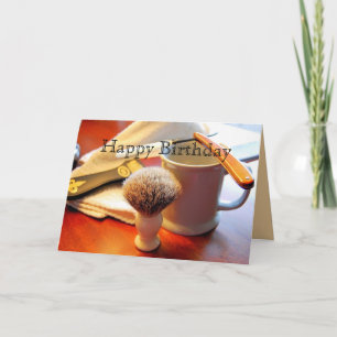 Happy Birthday, Straight Edge Razor Card