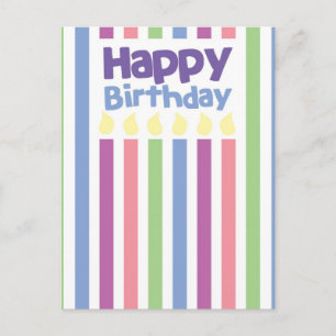 Happy Birthday stripey card