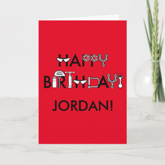 Happy Birthday Stylised and Personalised Card