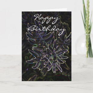 Happy Birthday Succulent Sedum Card