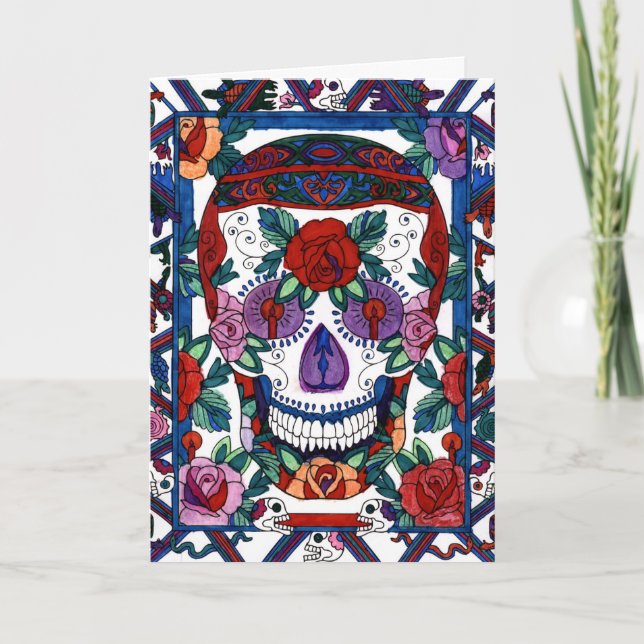 Happy Birthday Sugar Skull Card - DD3 (Front)