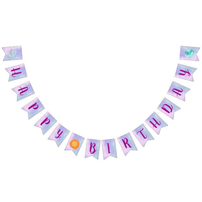 Happy Birthday Sun And Planets Bunting (All)