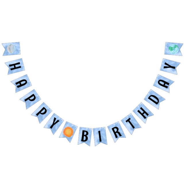 Happy Birthday Sun And Planets Bunting (All)