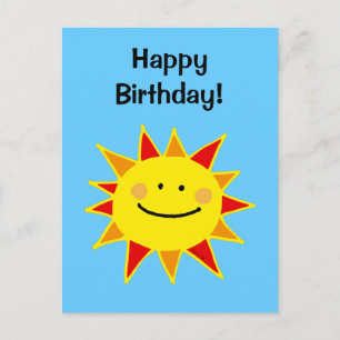 Happy birthday! (sun) postcard
