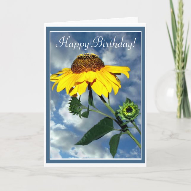 Happy Birthday Sunflower Card (Front)